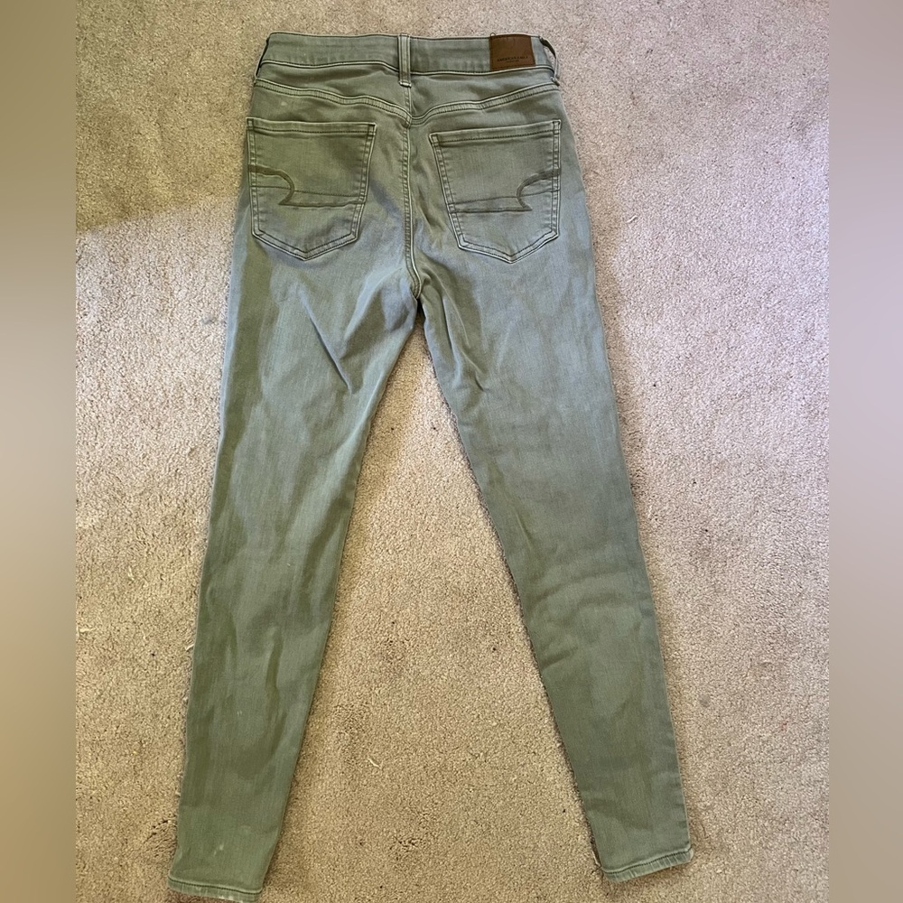 American Eagle High Rise Jegging - Green - Picture 2 of 4